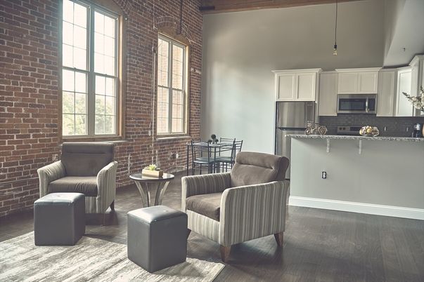 Dining room, Interior, Kitchen, Stainless Steel Appliances, Stone Walls, Wood Texture Flooring