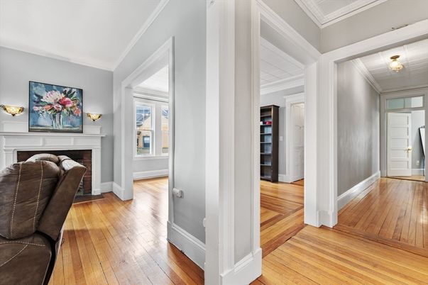 Fireplace, Interior, Wood Texture Flooring