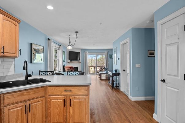 Dining room, Interior, Kitchen, Living room, Pendant Lights, Recessed Lighting, Wood Texture Flooring