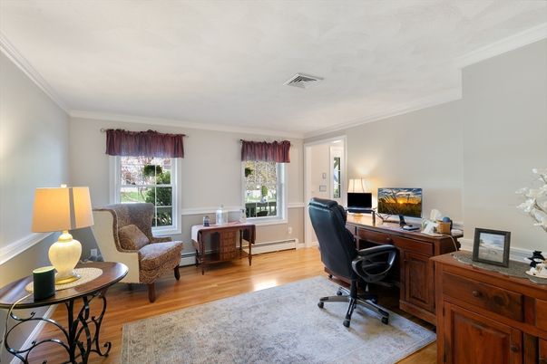 Home Office, Interior, Wood Texture Flooring
