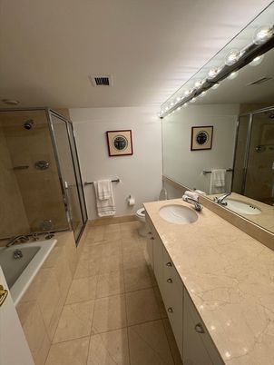 Bathroom, Dual Sink Vanities, Glass Shower, Interior