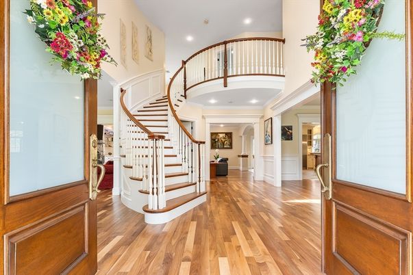 Interior, Kitchen, Living room, Pendant Lights, Recessed Lighting, Wood Texture Flooring