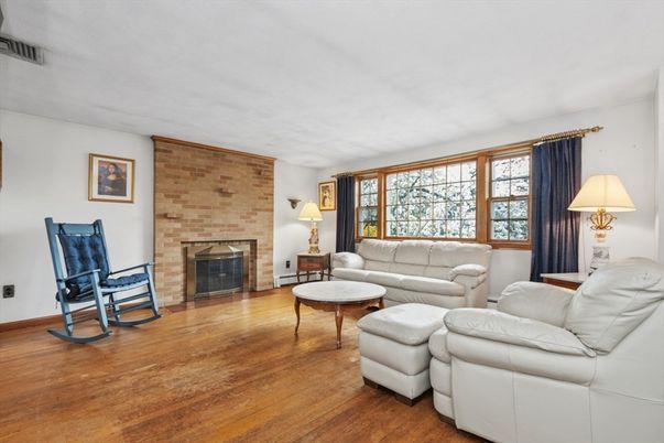 Fireplace, Interior, Living room, Stone Walls, Wood Texture Flooring