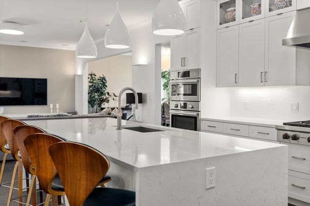 Interior, Kitchen, Pendant Lights, Recessed Lighting, Stainless Steel Appliances
