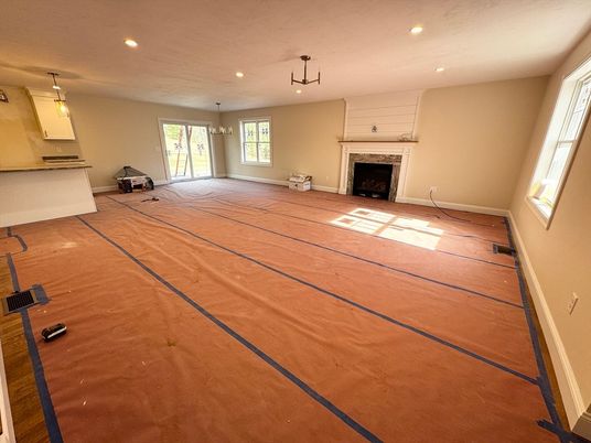 Empty room, Fireplace, Interior, Pendant Lights, Recessed Lighting