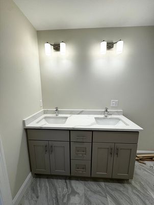Bathroom, Dual Sink Vanities, Interior, Marble