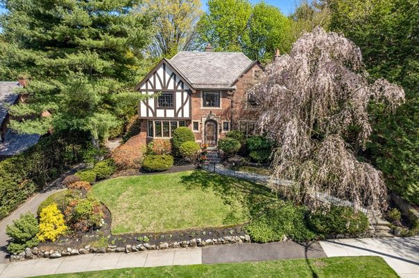 Exterior, Facade, Brick Facade, Tudor Revival