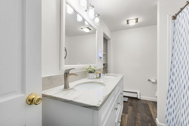 Bathroom, Interior, Wood Texture Flooring