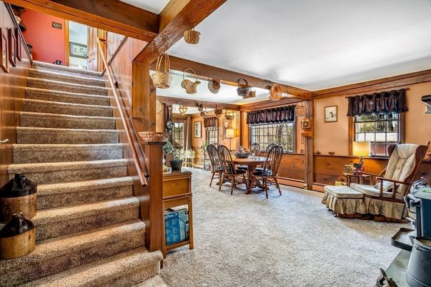 Dining room, Interior, Wooden Beams