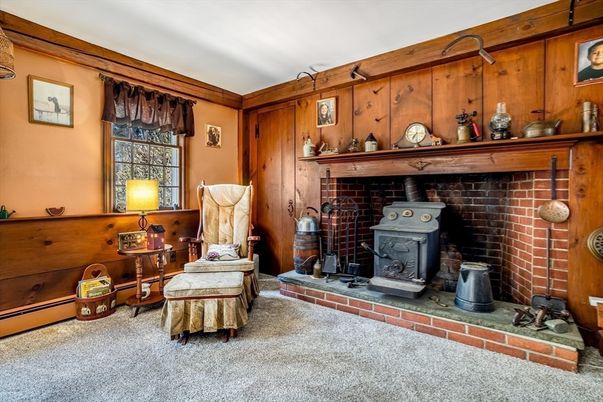 Fireplace, Interior, Wooden Walls
