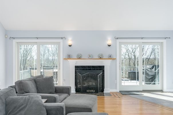 Fireplace, Interior, Living room, Wood Texture Flooring
