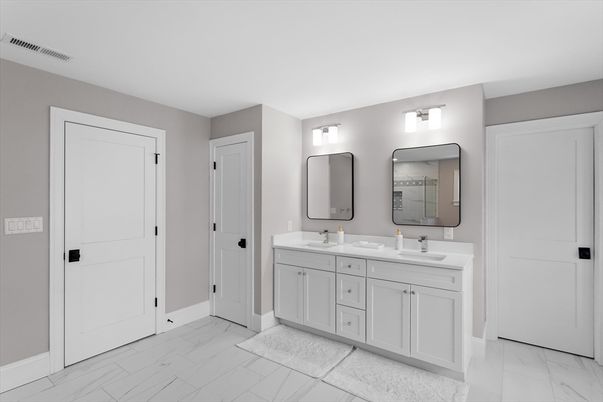 Bathroom, Dual Sink Vanities, Interior, Marble