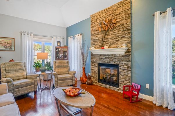 Fireplace, Interior, Wood Texture Flooring