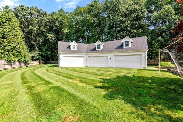 Attached, Backyard, Detached Garage, Exterior, Facade, Cape Cod
