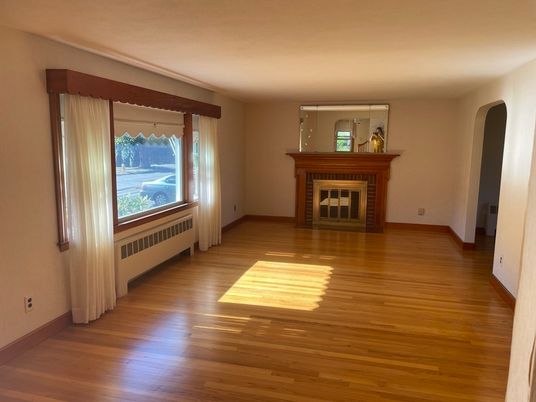 Empty room, Fireplace, Interior, Wood Texture Flooring