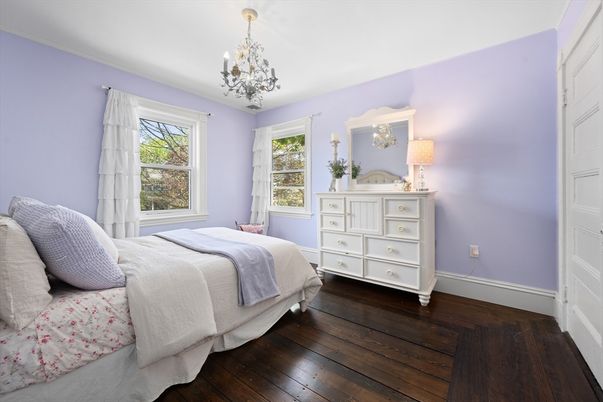 Bedroom, Chandelier, Interior, Wood Texture Flooring