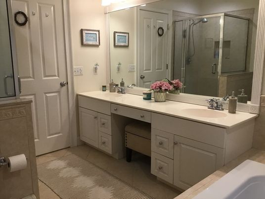 Bathroom, Dual Sink Vanities, Glass Shower, Interior