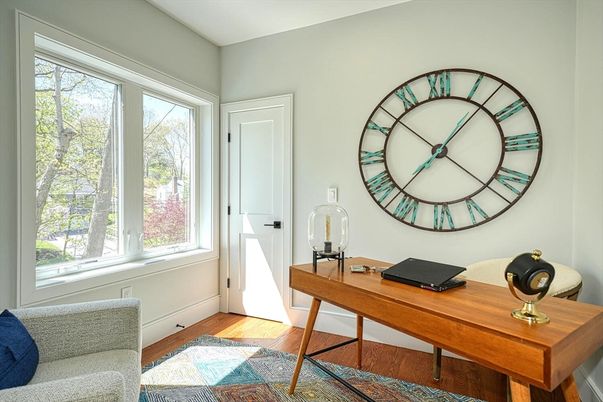 Home Office, Interior, Wood Texture Flooring