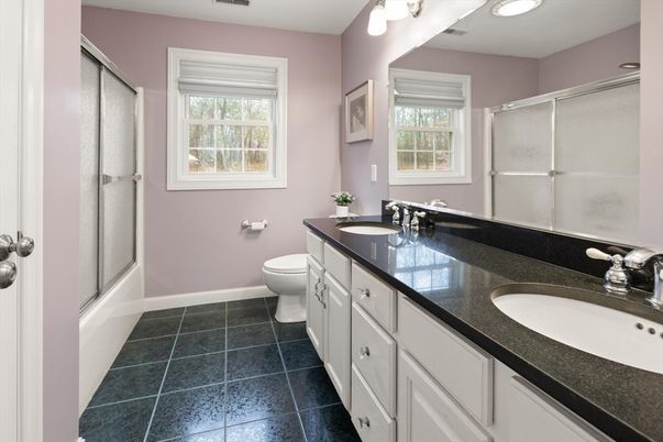 Bathroom, Dual Sink Vanities, Glass Shower, Interior