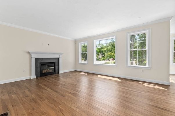 Empty room, Fireplace, Interior, Wood Texture Flooring