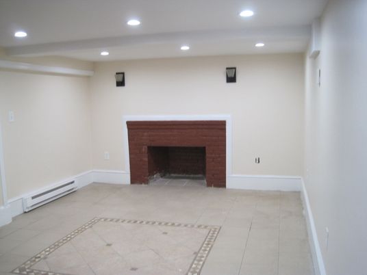 Empty room, Fireplace, Interior, Recessed Lighting