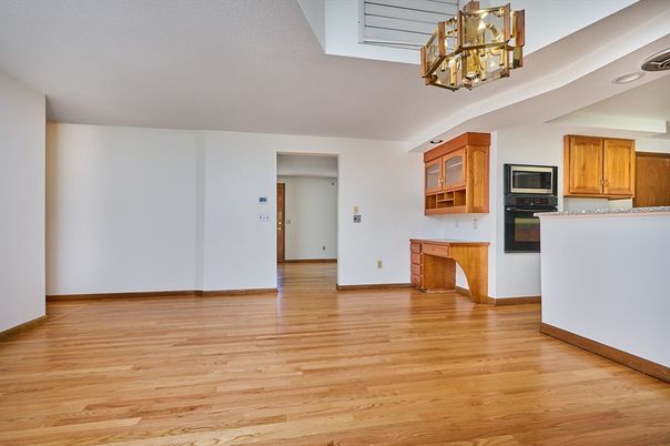 Interior, Kitchen, Pendant Lights, Wood Texture Flooring