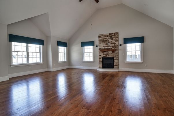 Empty room, Fireplace, Interior, Wood Texture Flooring
