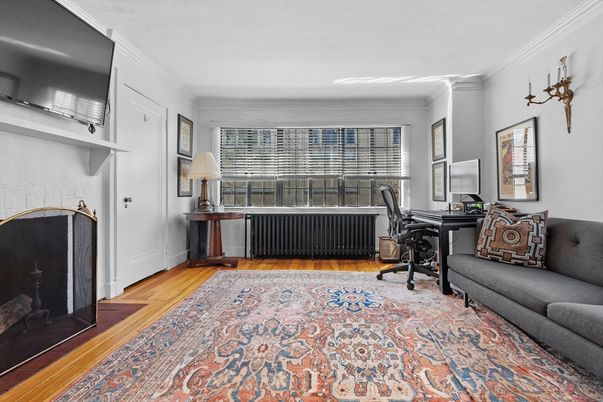Fireplace, Home Office, Interior, Wood Texture Flooring