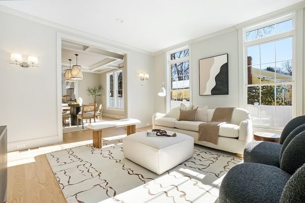 Dining room, Interior, Living room, Pendant Lights, Wood Texture Flooring