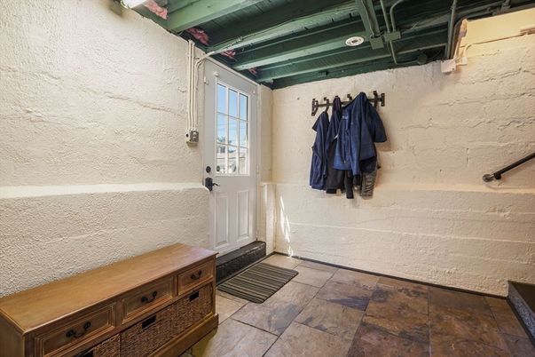 Interior, Stone Walls, Wooden Beams