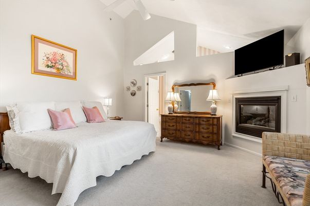 Bedroom, Fireplace, Interior