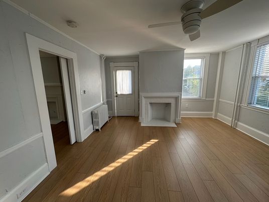 Empty room, Fireplace, Interior, Wood Texture Flooring