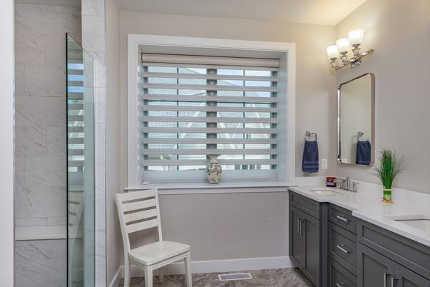 Bathroom, Glass Shower, Interior, Marble Walls