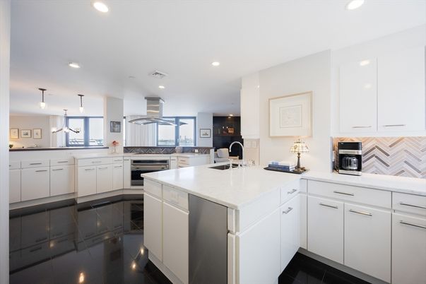 Interior, Kitchen, Pendant Lights, Recessed Lighting, Stainless Steel Appliances