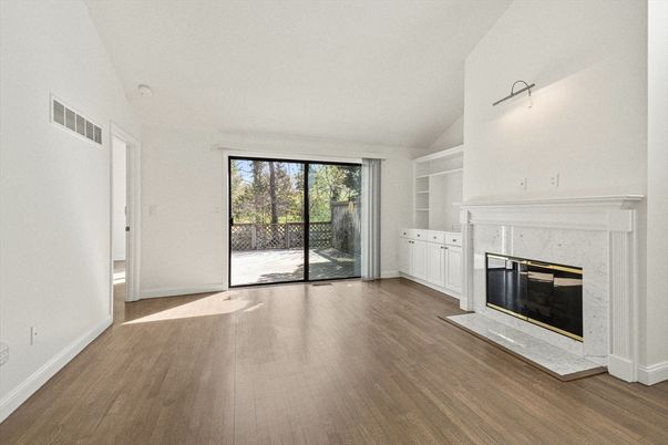 Empty room, Fireplace, Interior, Wood Texture Flooring