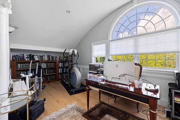 Fitness Equipment, Home Office, Interior, Wood Texture Flooring