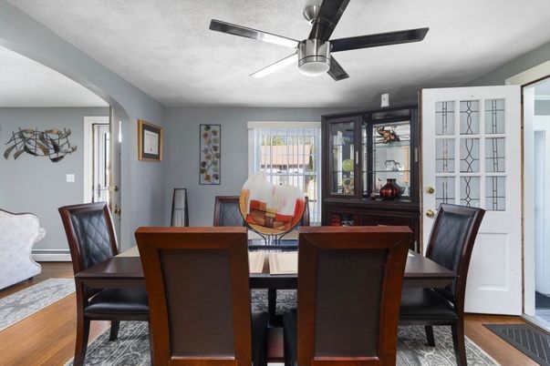 Dining room, Interior, Wood Texture Flooring