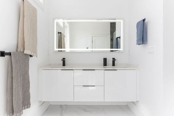 Bathroom, Dual Sink Vanities, Interior, Marble