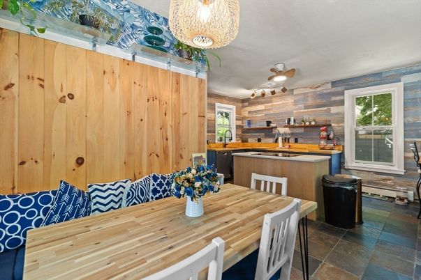 Dining room, Interior, Wooden Walls