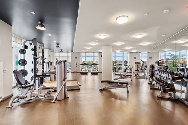Fitness Equipment, Gym, Interior, Recessed Lighting