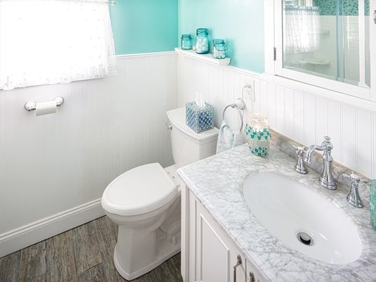 Bathroom, Interior, Wood Texture Flooring