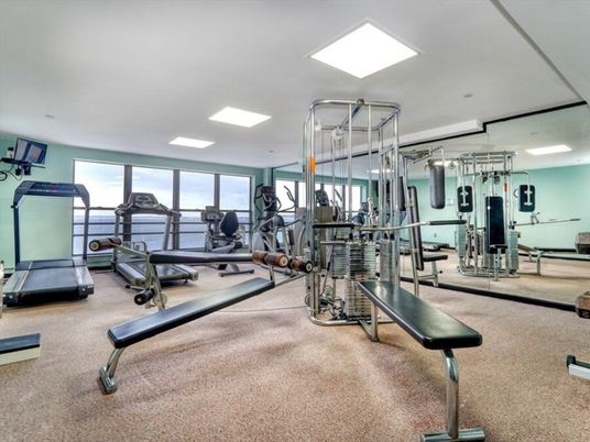 Fitness Equipment, Gym, Interior, Recessed Lighting