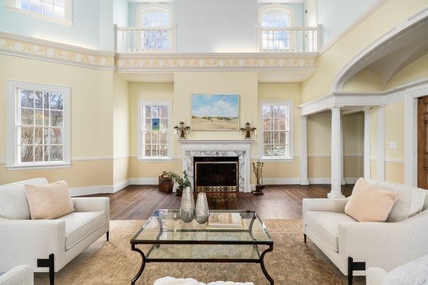 Fireplace, Interior, Living room, Wood Texture Flooring