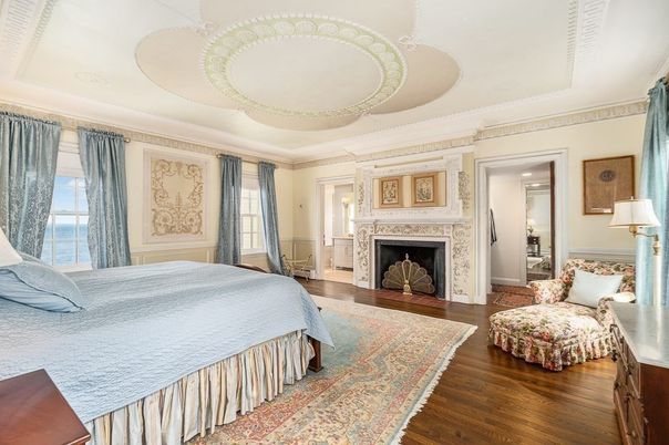 Bedroom, Fireplace, Interior, Wood Texture Flooring