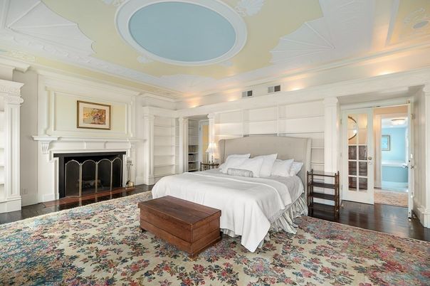 Bedroom, Fireplace, Interior, Wood Texture Flooring