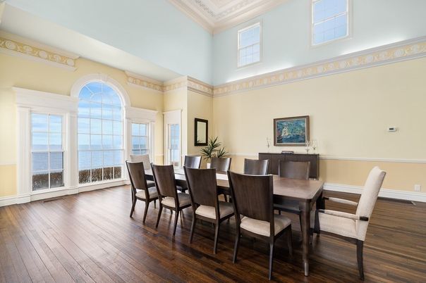 Dining room, Interior, Wood Texture Flooring