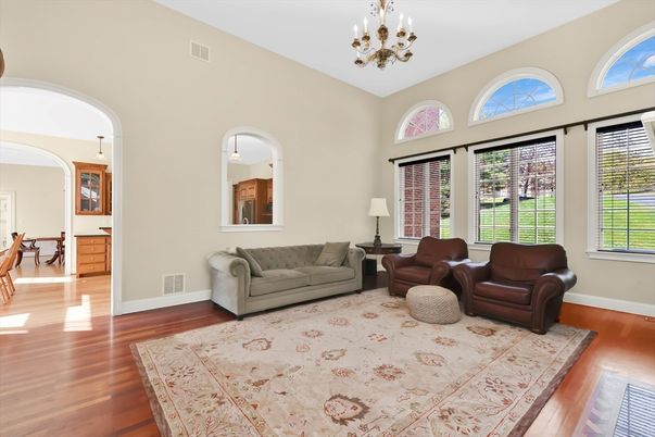 Chandelier, Interior, Living room, Pendant Lights, Wood Texture Flooring