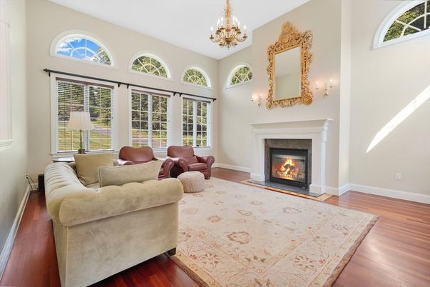 Chandelier, Fireplace, Interior, Living room, Wood Texture Flooring