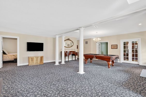 Bedroom, Billiard Table, Chandelier, Game Room, Interior, Recessed Lighting
