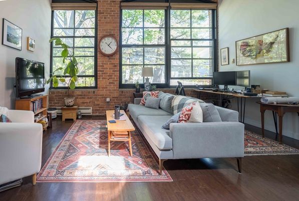Interior, Living room, Stone Walls, Wood Texture Flooring